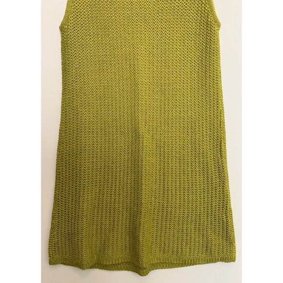 Linda Allard Ellen Tracy Women's Lime Green Sleeveless Knit Sweater Top Size M‎ - Picture 6 of 10